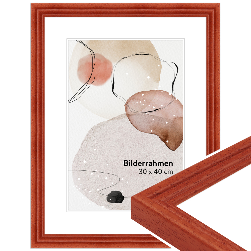 Mende Frames Bilderrahmen H410 Kirschbaum 21 x 29,7 (A4) cm aus Holz Made in Germany