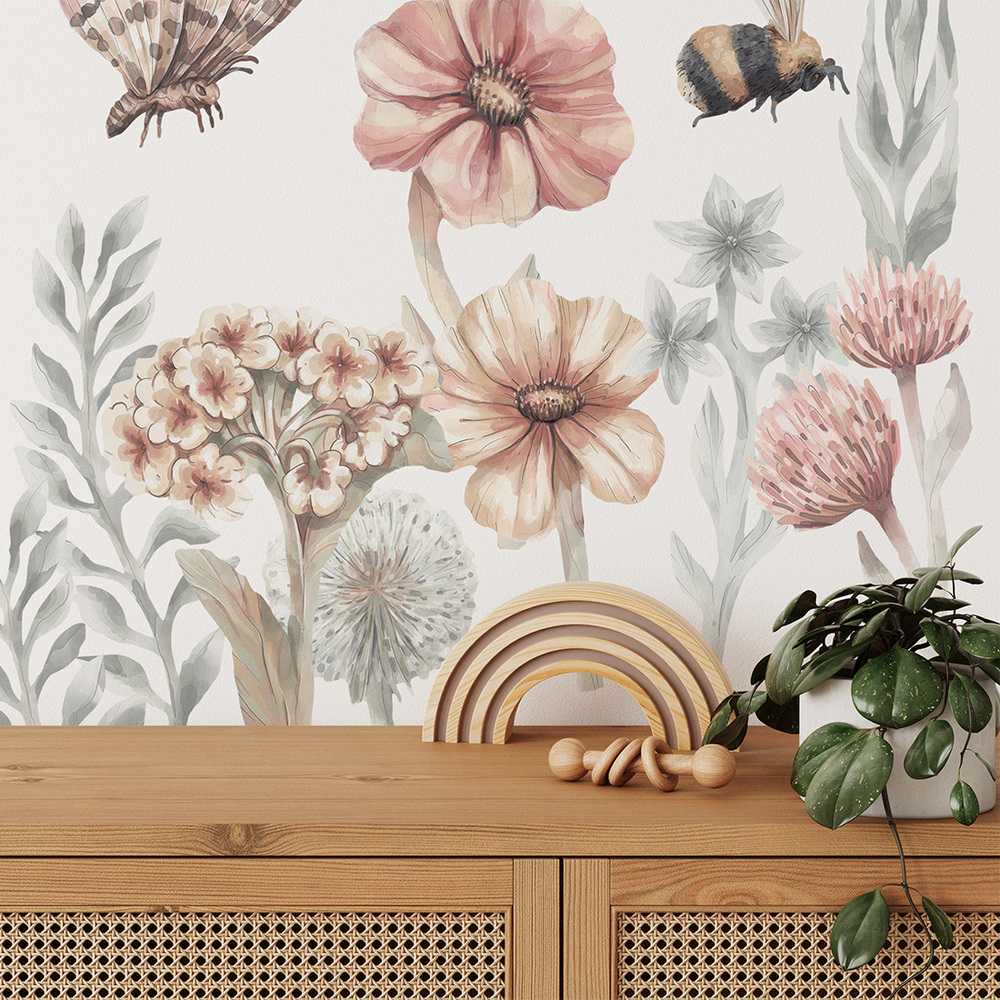Kinderzimmer dekoriert mit Wildblumen-Set II Sticker