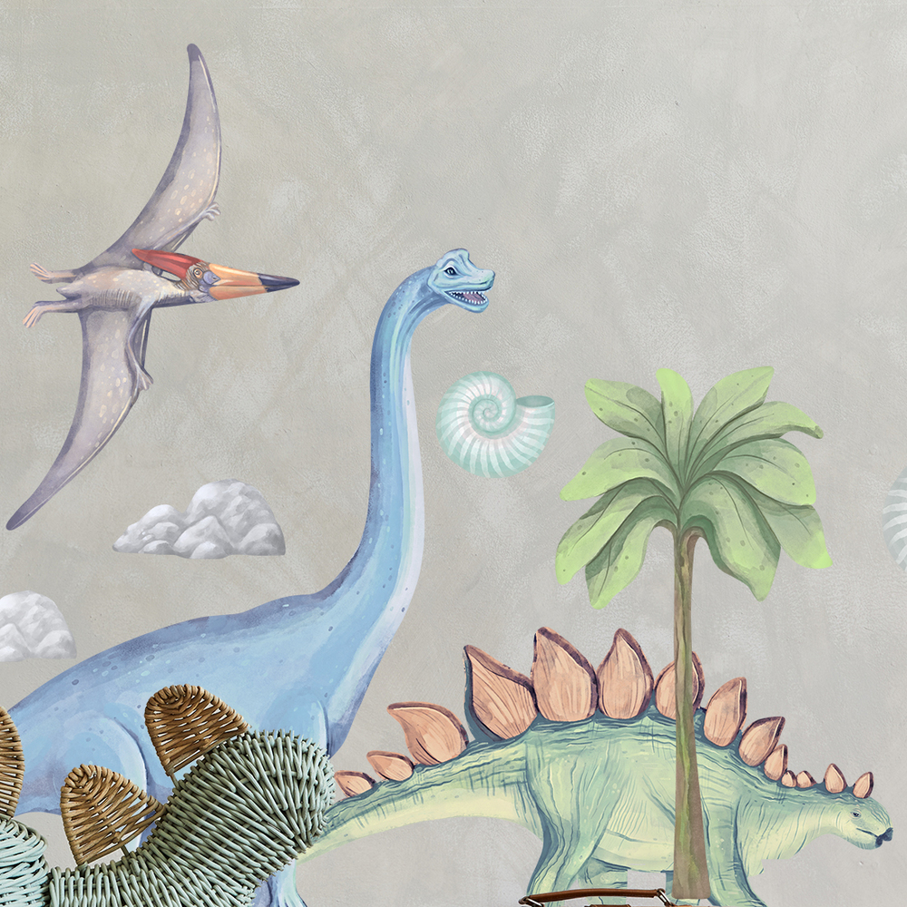 Wandaufkleber Dinosaurier II Kinderzimmer dekoriert mit Dinosaurier II Sticker