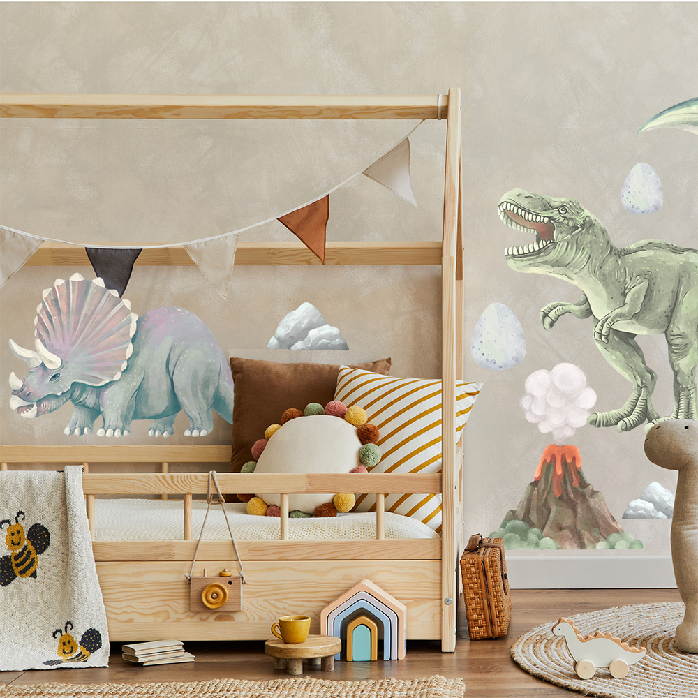 Sticker Dinosaurier I für Wand Wand dekoriert mit Dinosaurier I Wandsticker