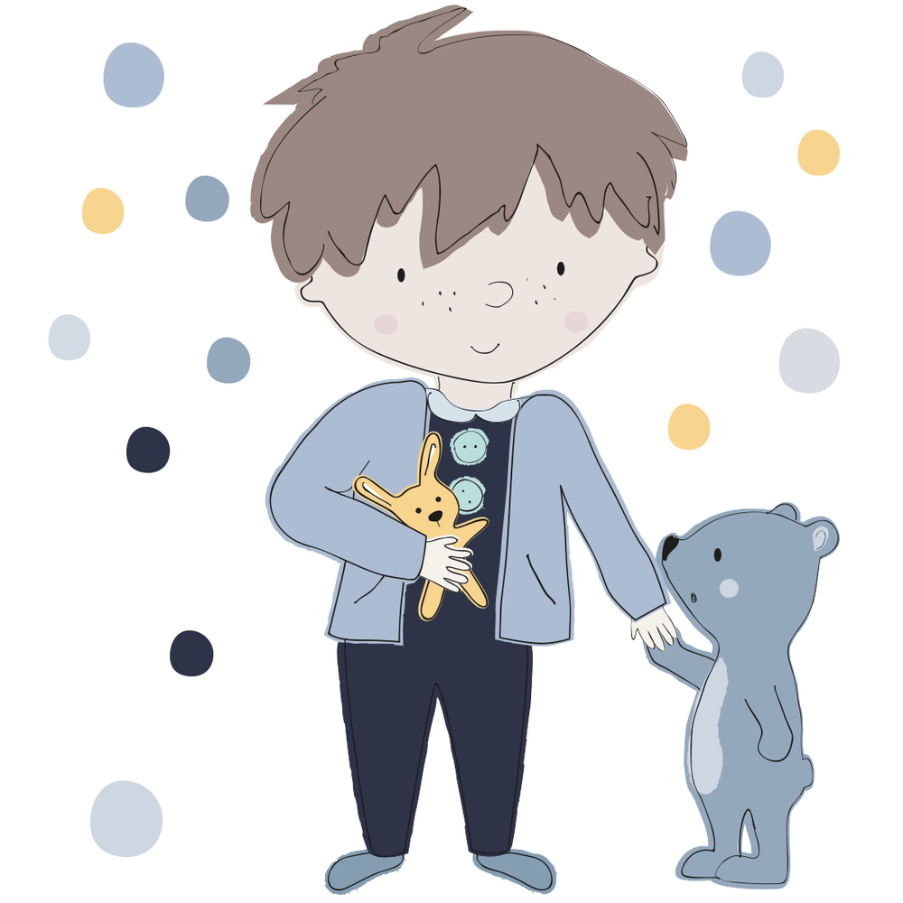 Wandtattoo | Teddy Blau