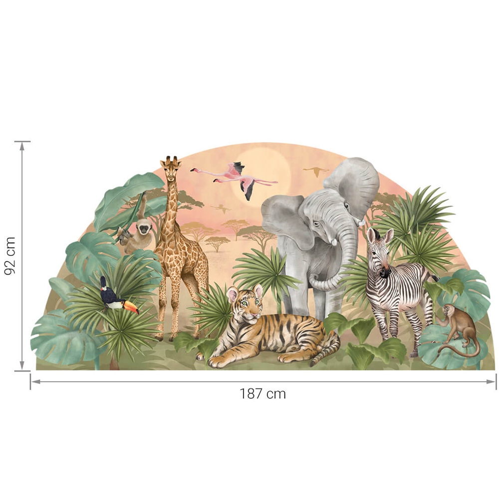 Größenabmessung Safari XXL Wandtattoo