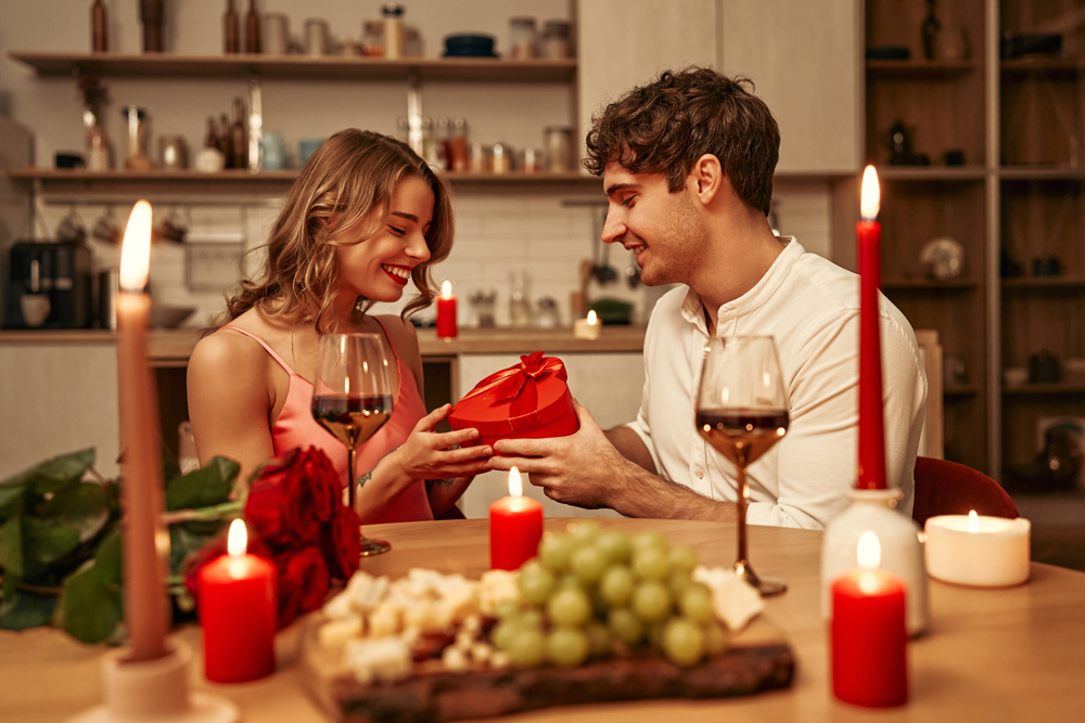 Leckeres Abendessen an Valentinstag