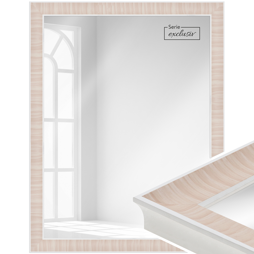 Mende Frames Wandspiegel E038 Braun 50 x 75 cm aus Holz Made in Germany