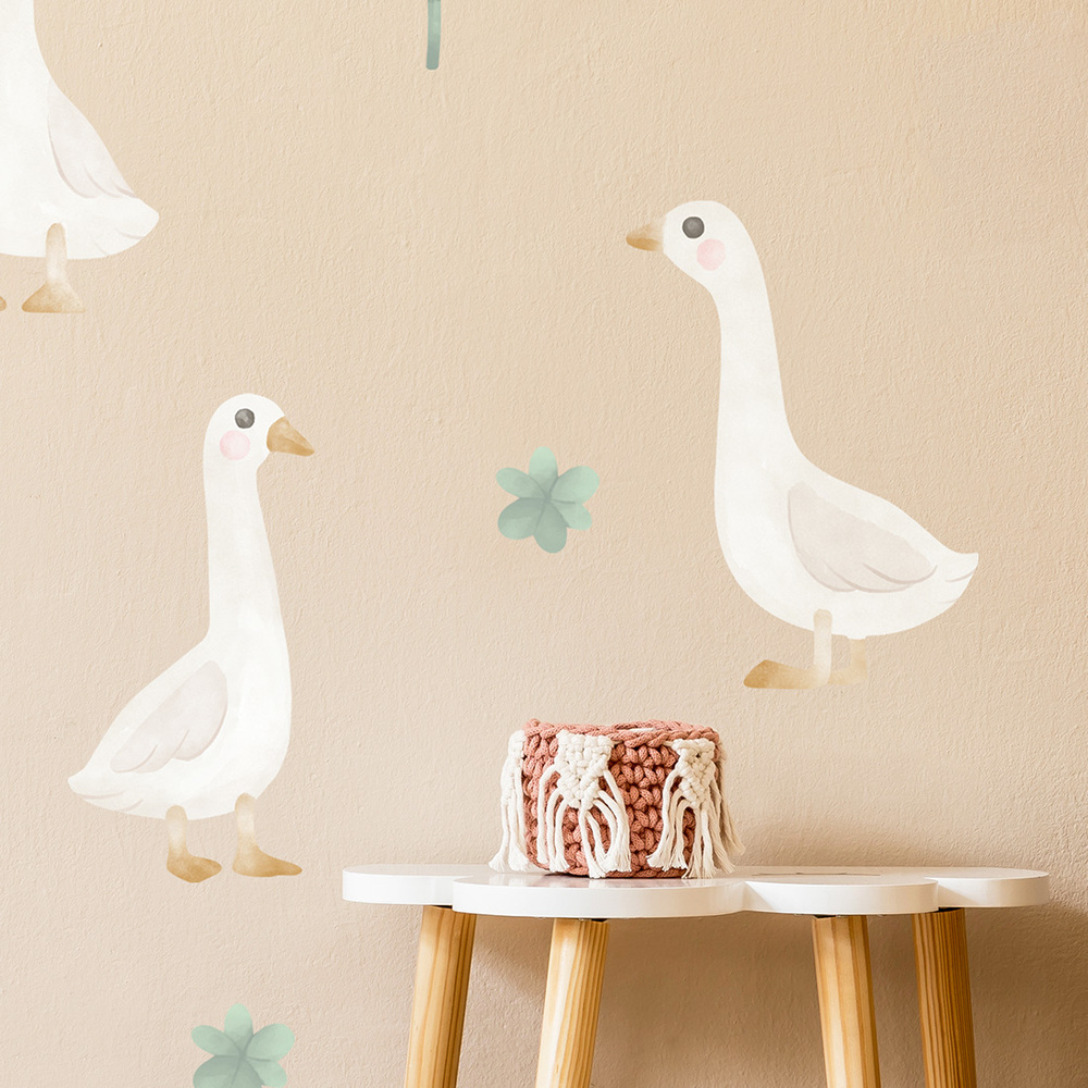Wandaufkleber Motiv Boho Gänse