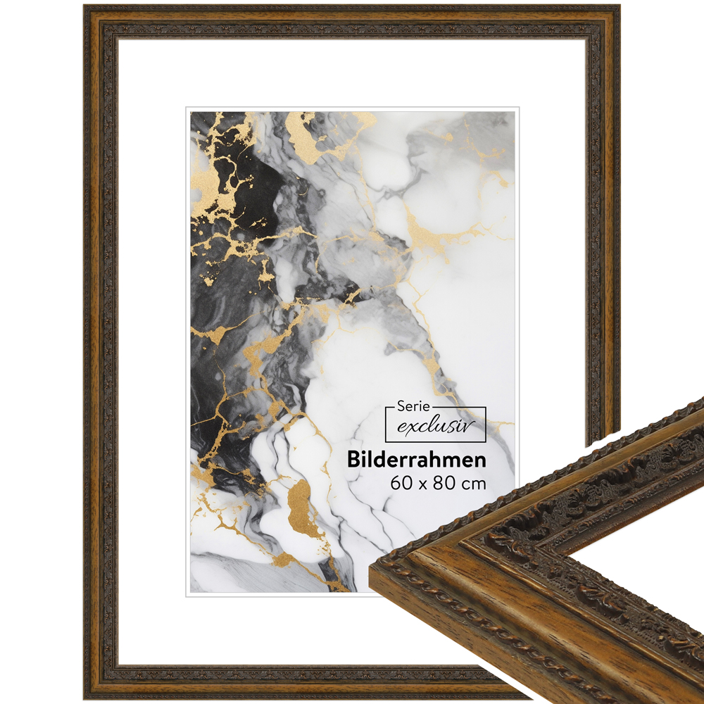 Rahmen E031 Braun 30 x 40 Normalglas