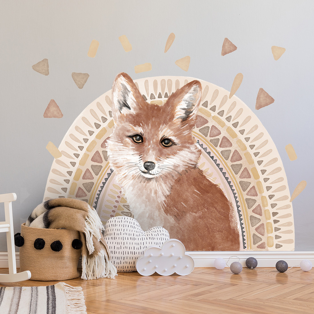 Kinderzimmer dekoriert mit Fuchs Sticker