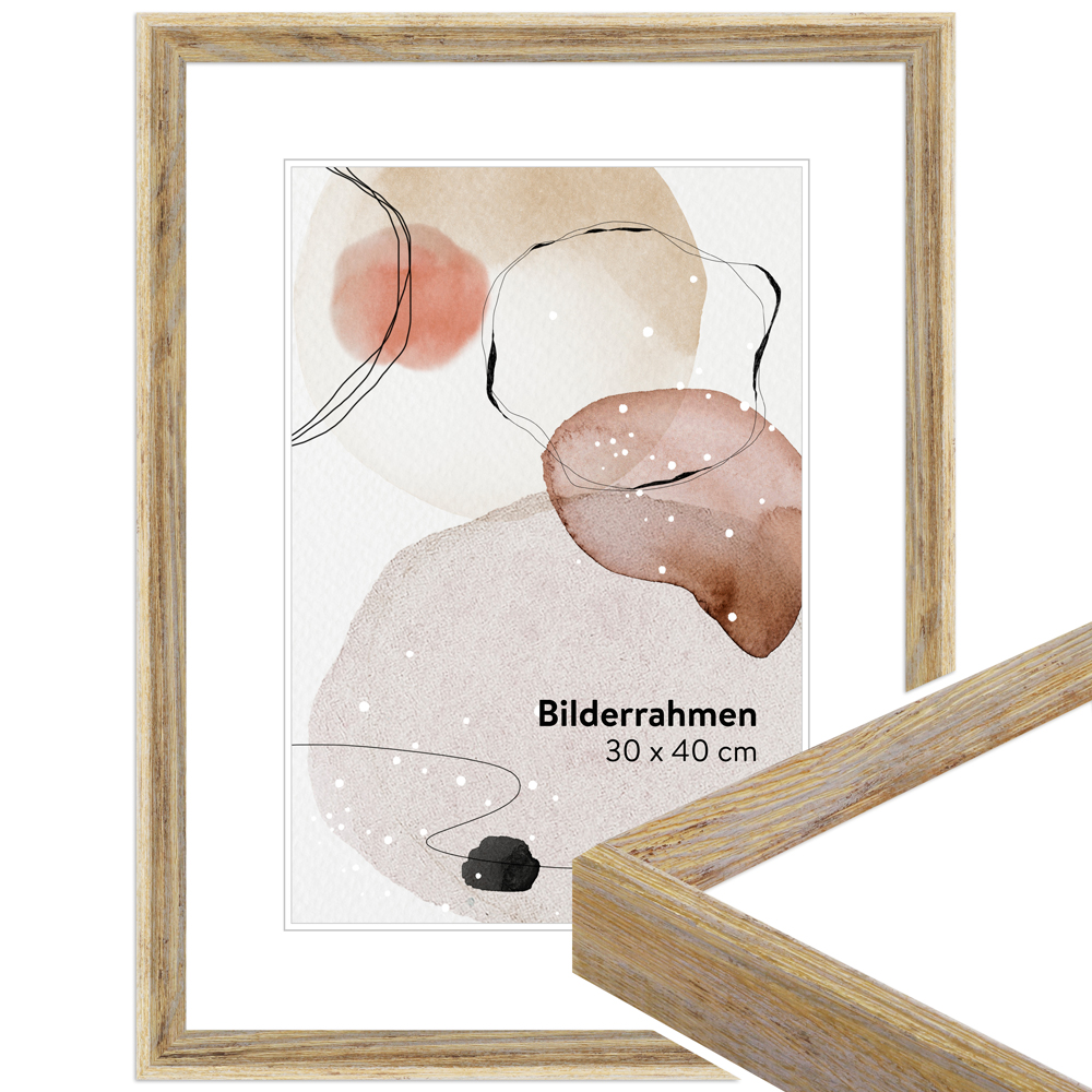 Mende Frames Bilderrahmen H790 Natur 70 x 100 cm aus Holz Made in Germany