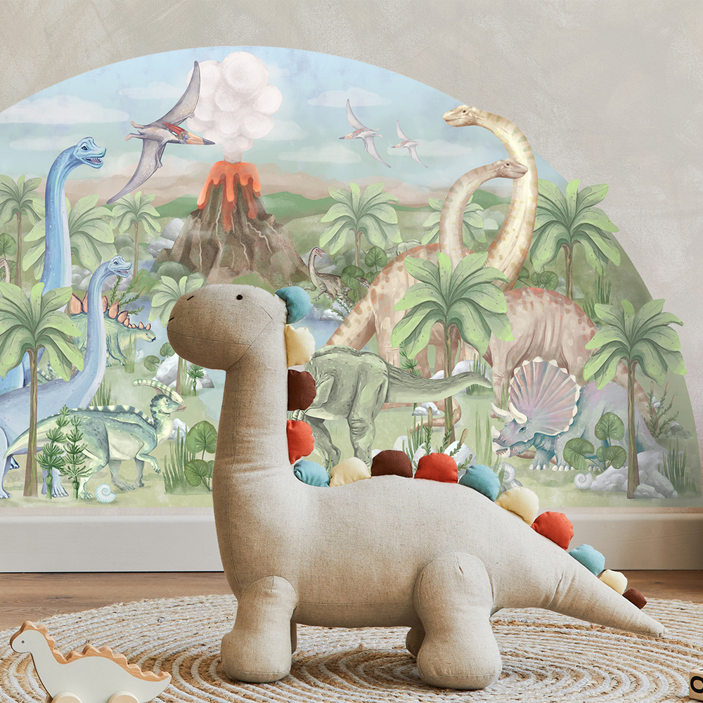 Wanddekoration Welt der Dinosaurier Wandaufkleber Motiv Welt der Dinosaurier