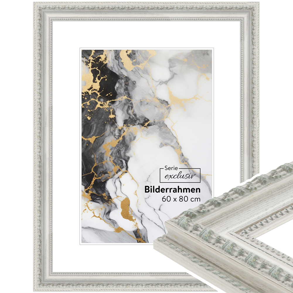 Mende Frames Bilderrahmen E002 Weiß 20 x 40 cm aus Holz Made in Germany