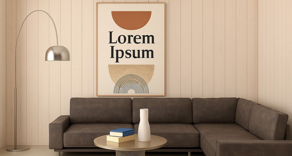brauner Rahmen für Leinwände großer Rahmen für Leinwandbild im Wohnzimmer