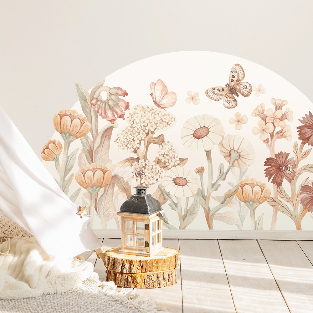 Wandaufkleber Motiv Blumen Boho