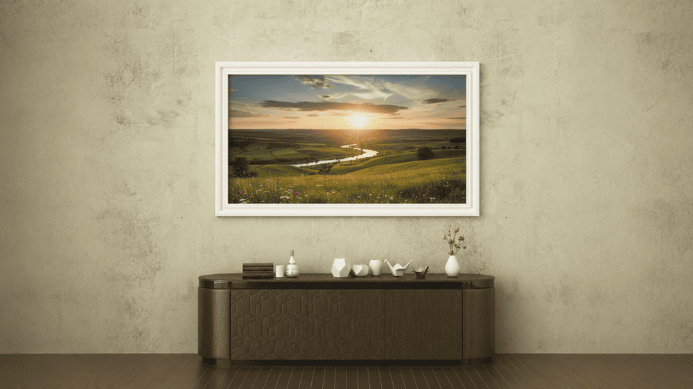 Landschafts Panorama Bilderrahmen weißer Panorama Bilderrahmen mit Landschaftfoto