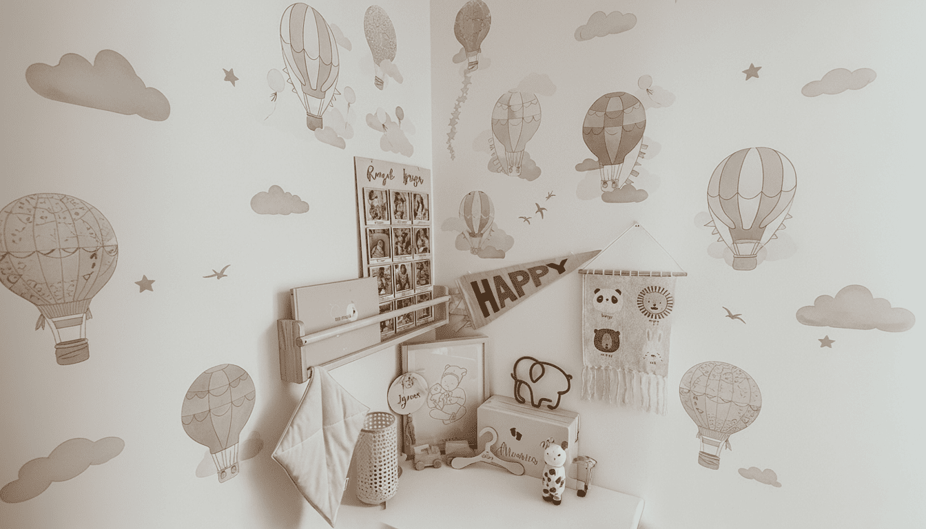 Kinderzimmer Wandtattoos Ballon Wandtattoos für Kinderzimmer in beige