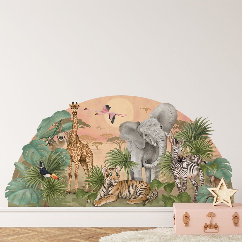 Wandaufkleber Motiv Safari