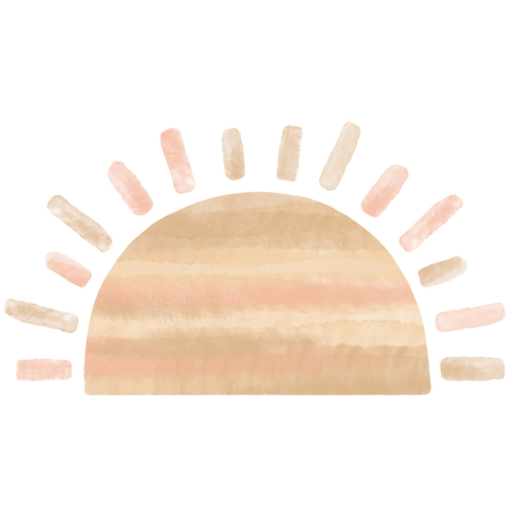 Wandtattoo einer pinken Sonne