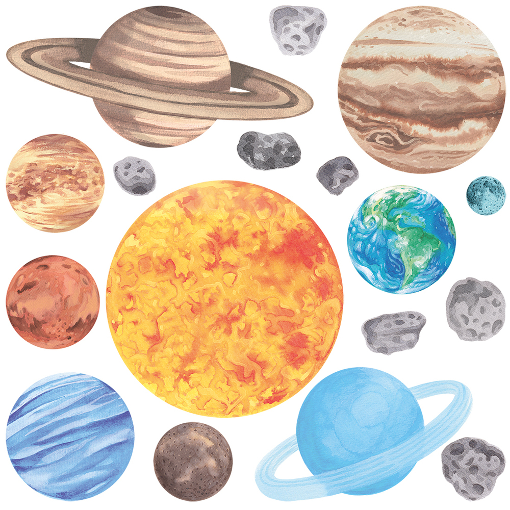 Wandtattoo der Planeten des Sonnensystems