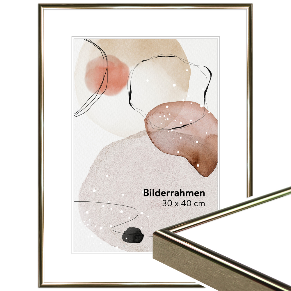 Mende Frames Bilderrahmen H250 Braun 18 x 24 cm aus Aluminium Made in Germany
