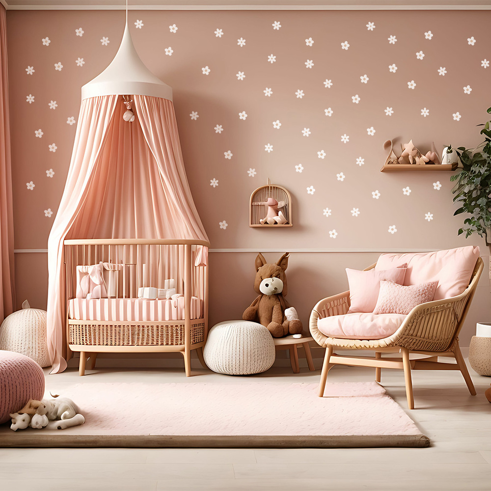 Gänseblümchen X Wandtattoo an Kinderzimmerwand