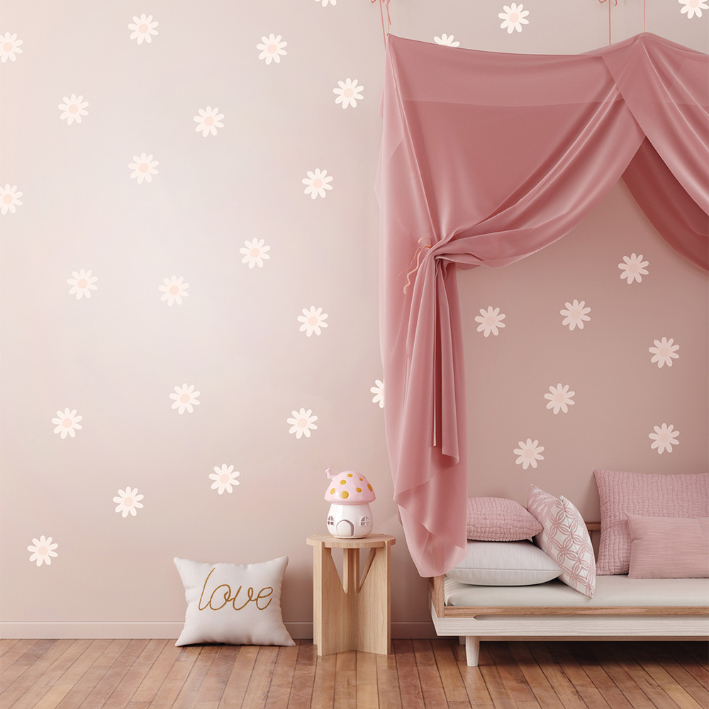 Wand dekoriert mit Gänseblümchen VIII Wandsticker