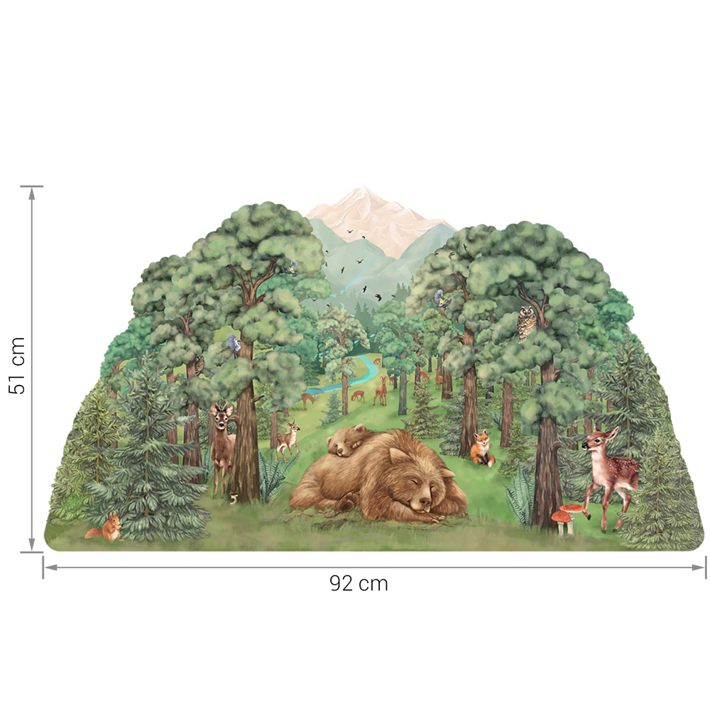 Größenabmessung Wald L Wandtattoo 