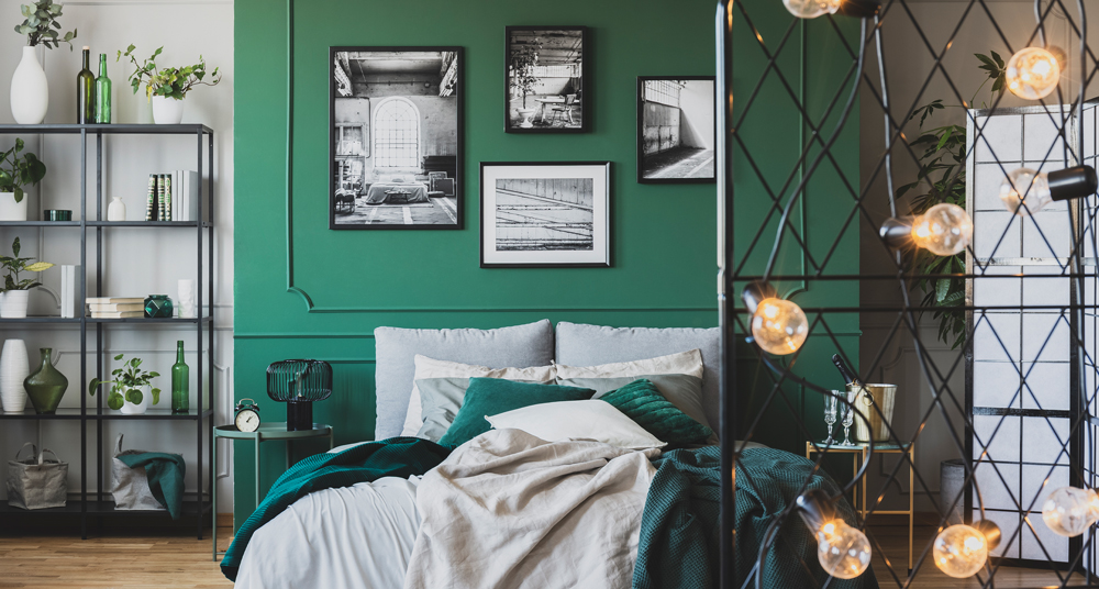 eingerahmte Schwarz-Weiß-Bilder Schwarz-Weiß-Bilder im Schlafzimmer