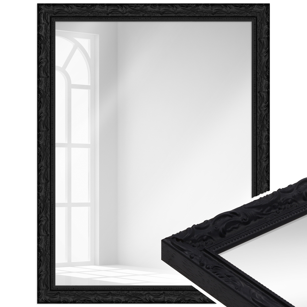 Mende Frames Wandspiegel H530 Schwarz 15 x 21 cm aus Holz Made in Germany