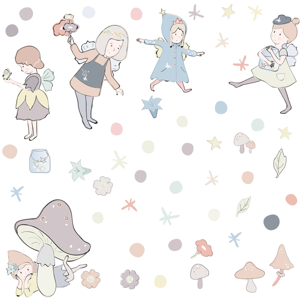 Wandtattoo | Pastellfeen