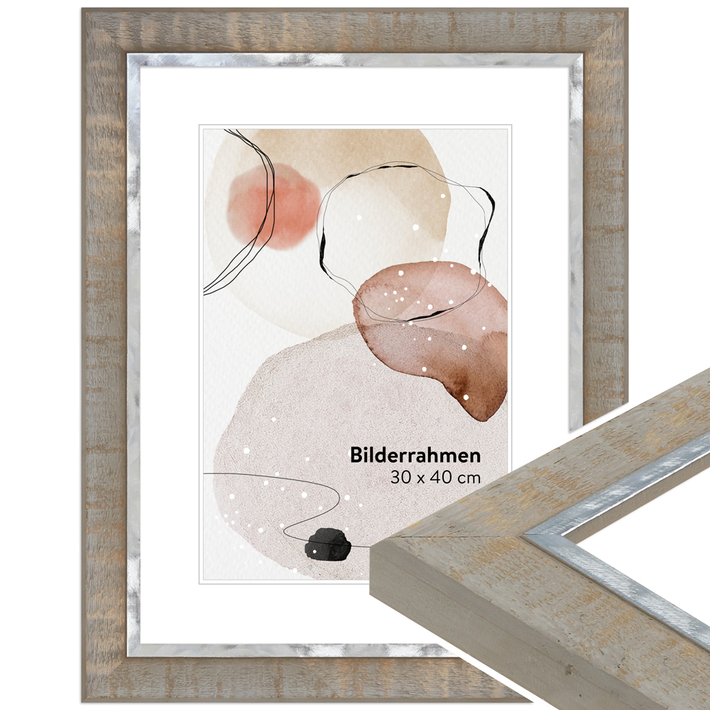 Mende Frames Bilderrahmen H670 Taupe 15 x 15 cm aus Holz Made in Germany