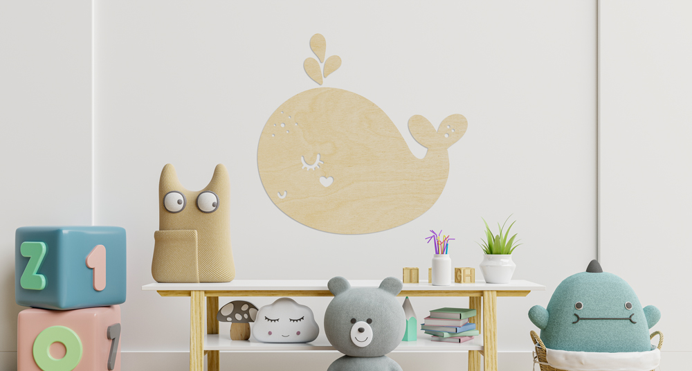 Kinderzimmer Wanddeko aus Holz Babyzimmer Wanddekoration