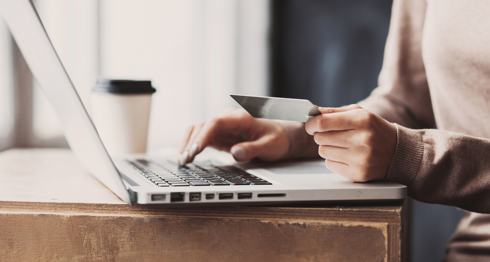 Onlineeinkauf mit Kreditkarte