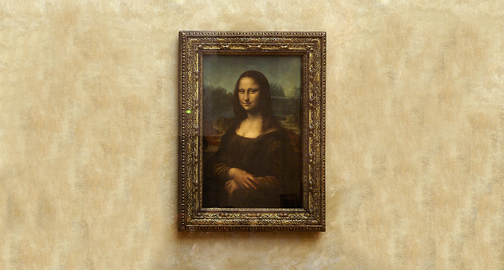 Kunstausstellung: Mona Lisa in Barockrahmen Mona Lisa in einem Barock Bilderrahmen