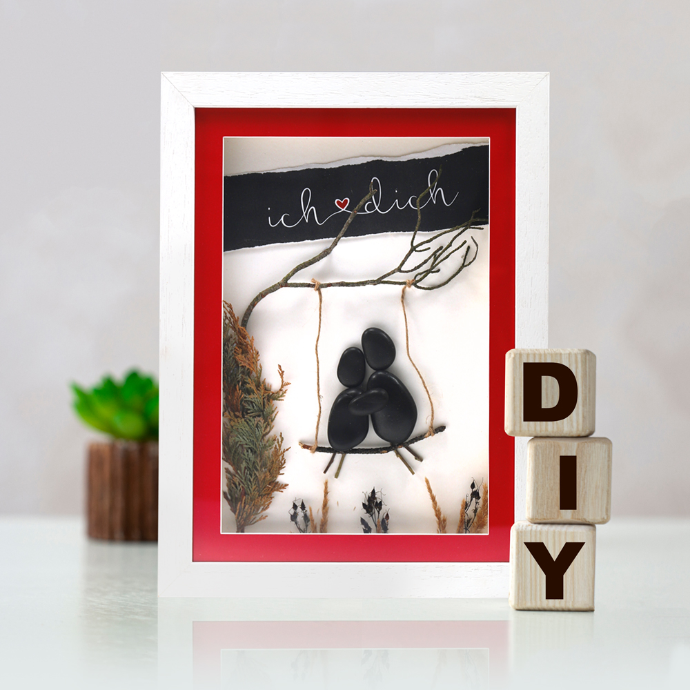 DIY – Steinbild DIY aus gesammelten Naturmaterialien ein Bild erstellen