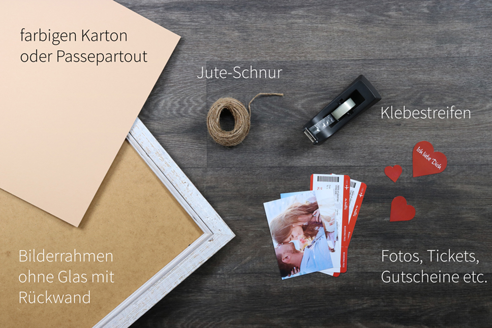 DIY-Memoboard Material DIY-Memoboard Materialliste mit den Dingen die braucht