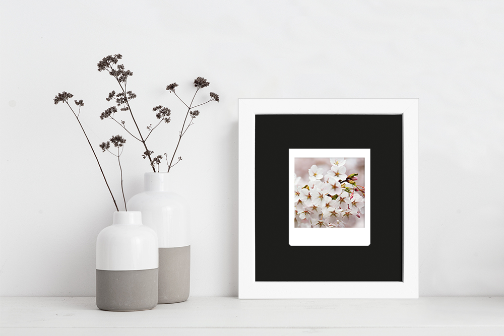 weißer Instax Square Bilderrahmen für 1 Foto Moderner Bilderrahmen für Instax Square Fotos