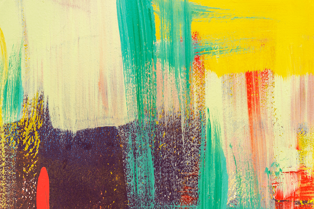 buntes und abstraktes Farbkunstwerk abstraktes Farbgemisch an Wand