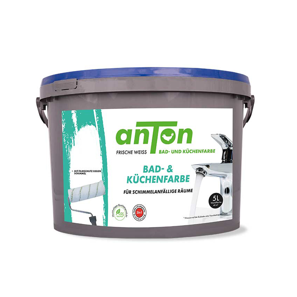 Weiß, vegane Wandfarbe Bad- und Küche | vorbeugender Schutz gegen Schimmel