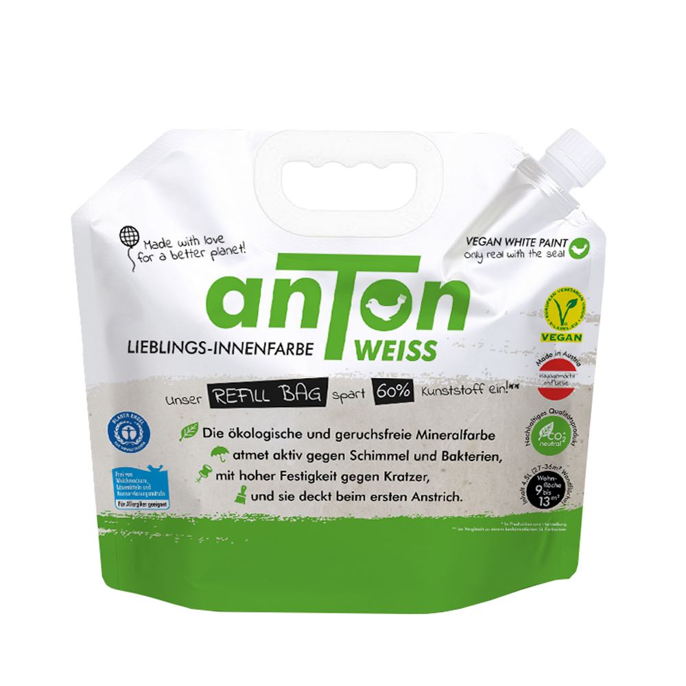 Weiß, vegane Wandfarbe | Mineralfarbe