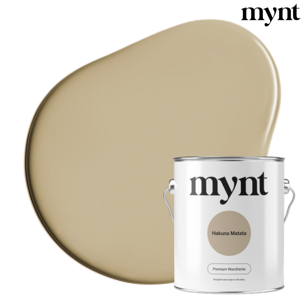 Farbtropfen - Wandfarbe Hakuna Matata Farbklecks mit Eimer der Farbe Hakuna Matata