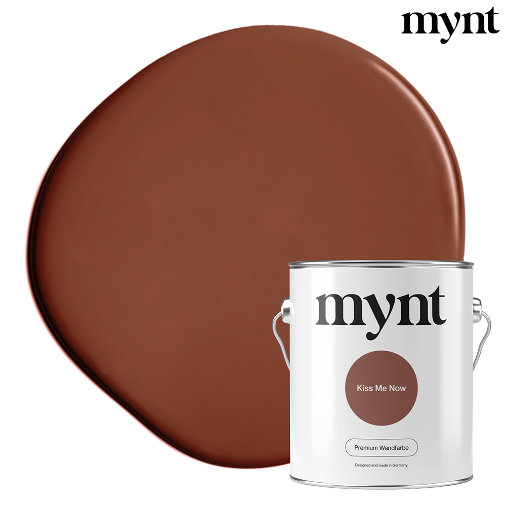 Farbtropfen - Wandfarbe Kiss Me Now Farbklecks mit Eimer der Farbe Kiss Me Now