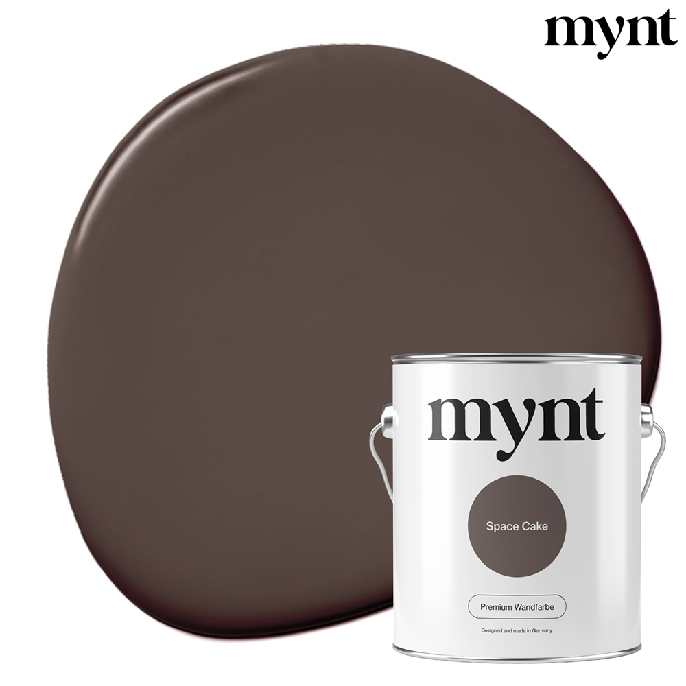 Farbtropfen - Wandfarbe  Space Cake Farbklecks mit Eimer der Farbe Space Cake