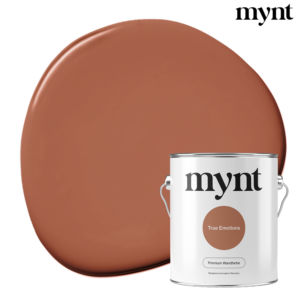 Farbtropfen - Wandfarbe True Emotions Farbklecks mit Eimer der Farbe True Emotions