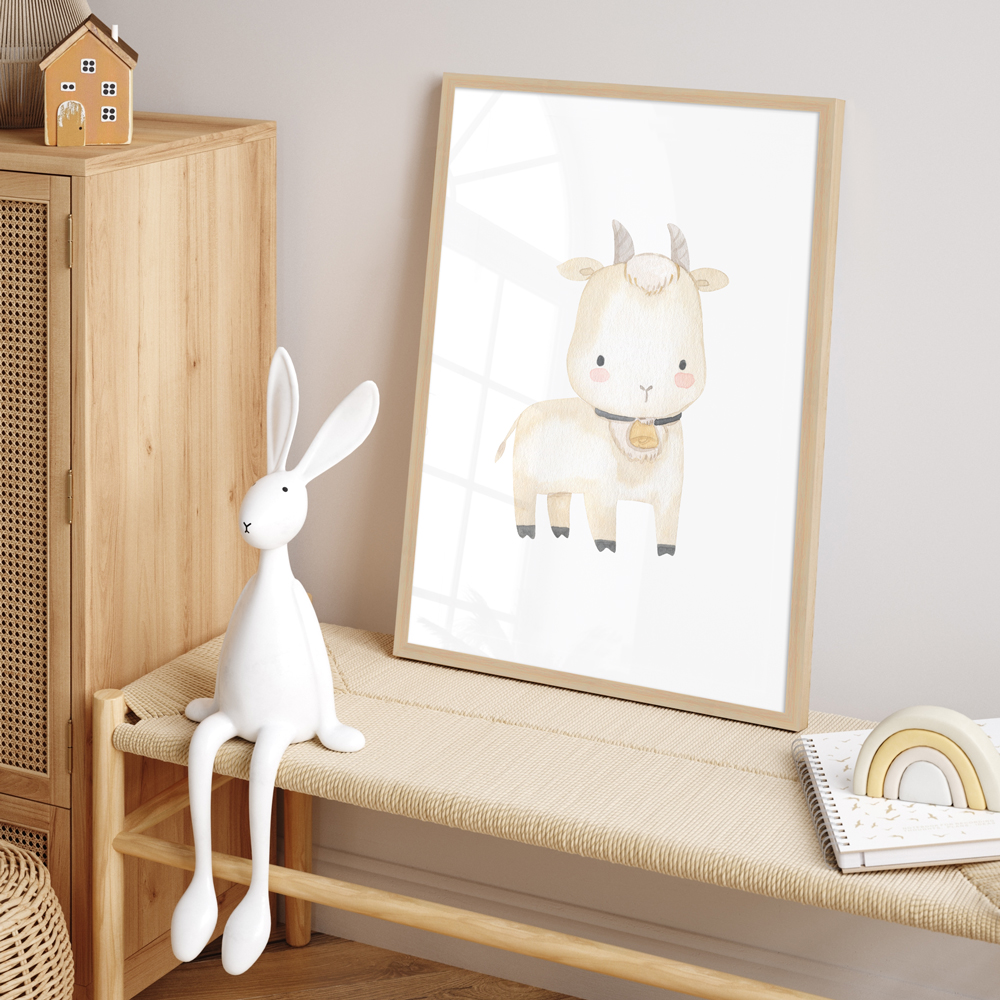 "Ziege" 40x60 cm Poster im Kinderzimmer