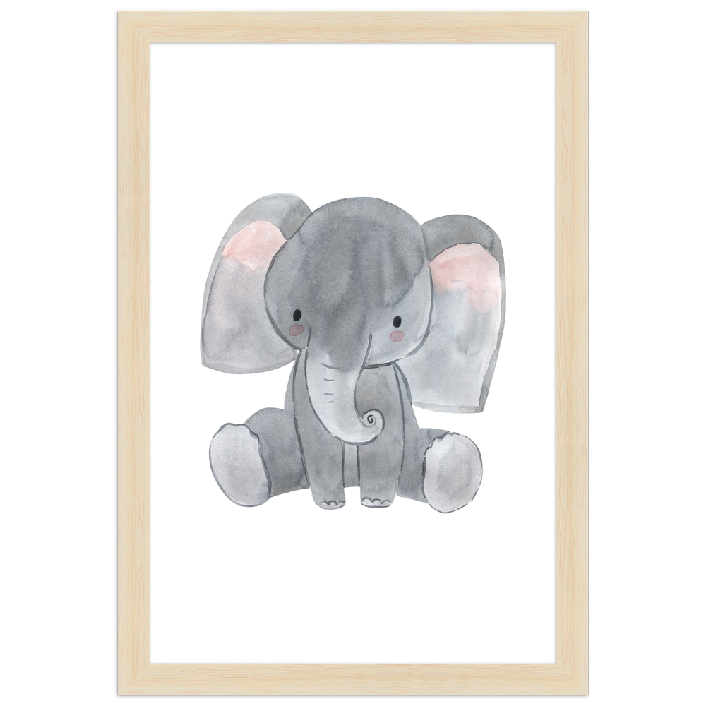 gerahmtes Poster | Elefant