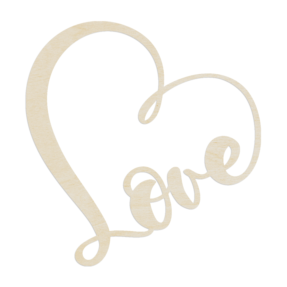 "Love" - Wanddeko Holz aus Pappelsperrholz Thema Liebe