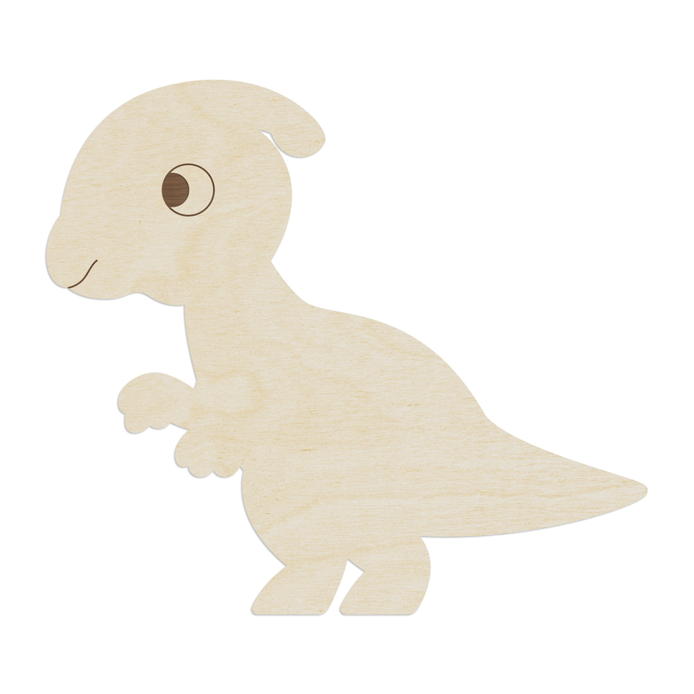 "Dino Parasaurolophus" -  Wanddeko Holz aus Pappelsperrholz