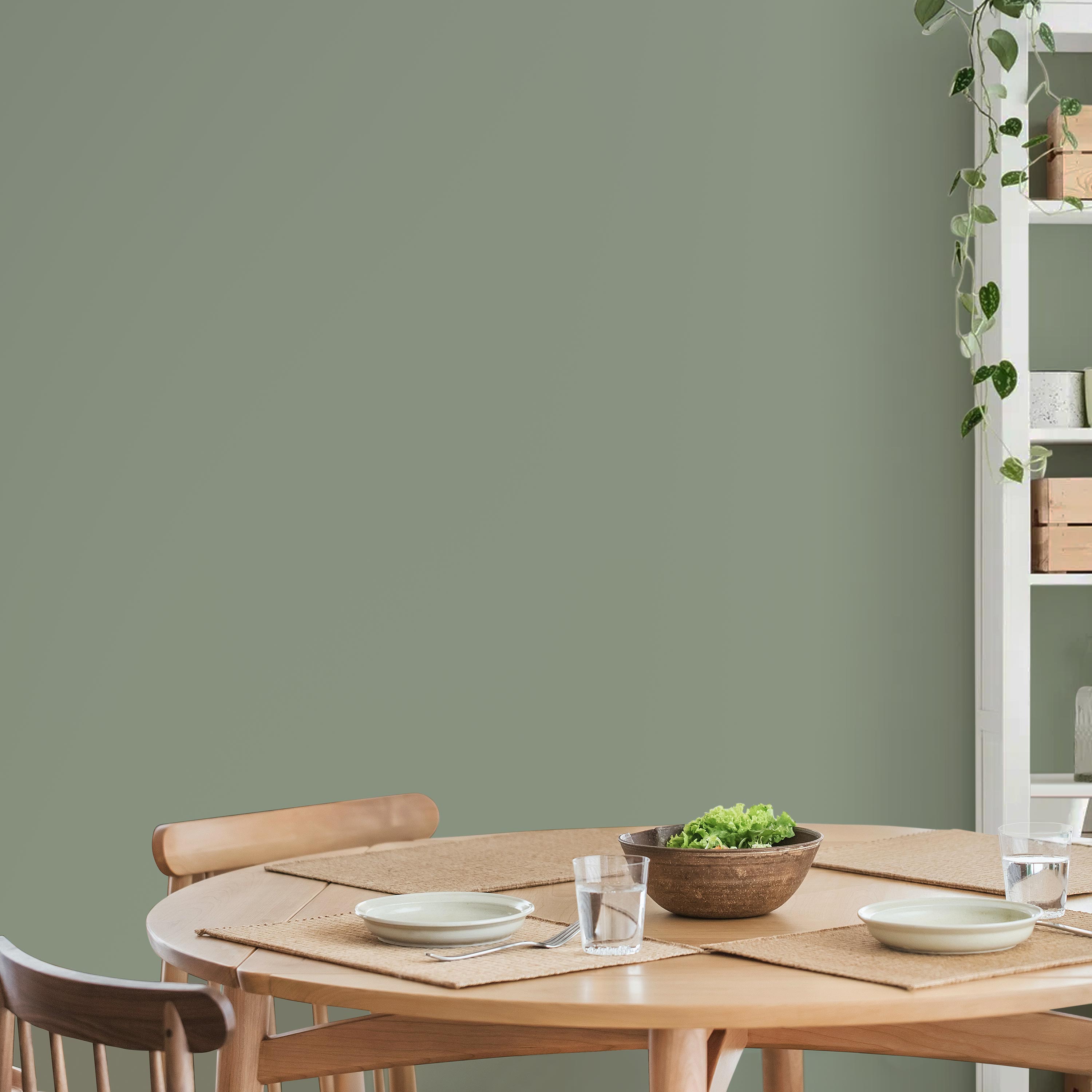 Interior Beispiel - Wandfarbe Power Nap Küche mit Wand in der Farbe Power Nap