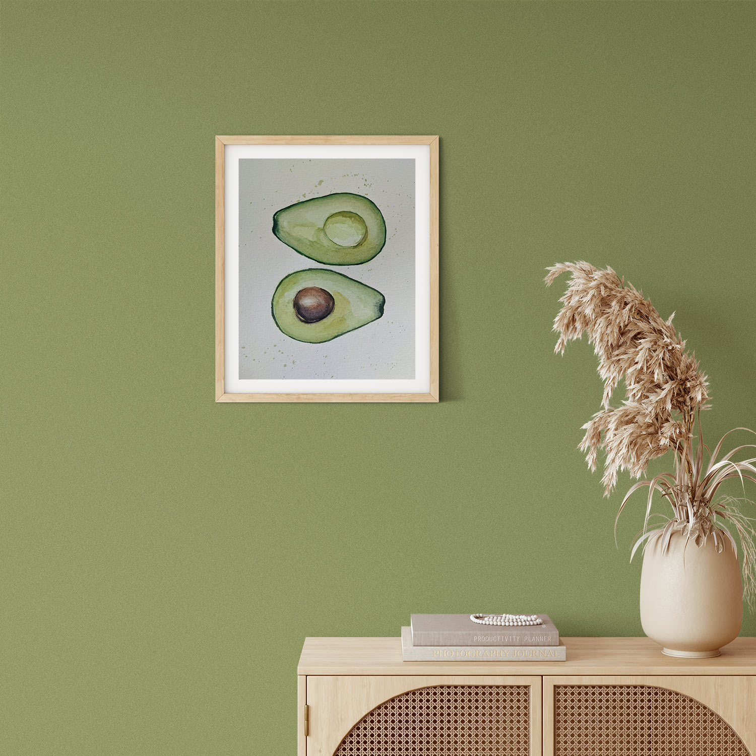 Interior Beispiel - Wandfarbe Soft Avocado Flur mit Wand in der Farbe Soft Avocado