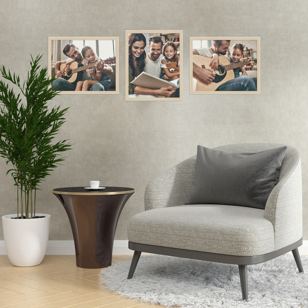 24x30 cm Bilderrahmen in Natur für Bilder und Poster