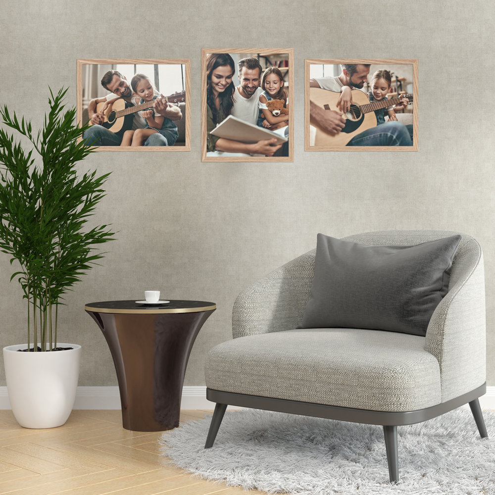 24x30 cm Bilderrahmen in Eiche für Bilder und Poster